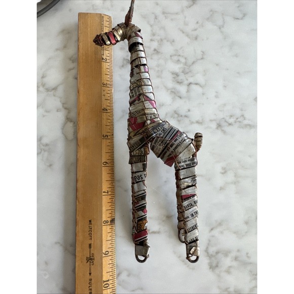 Giraffe Aluminum Can African Art Sculpture Safari 9 In - Picture 15 of 16